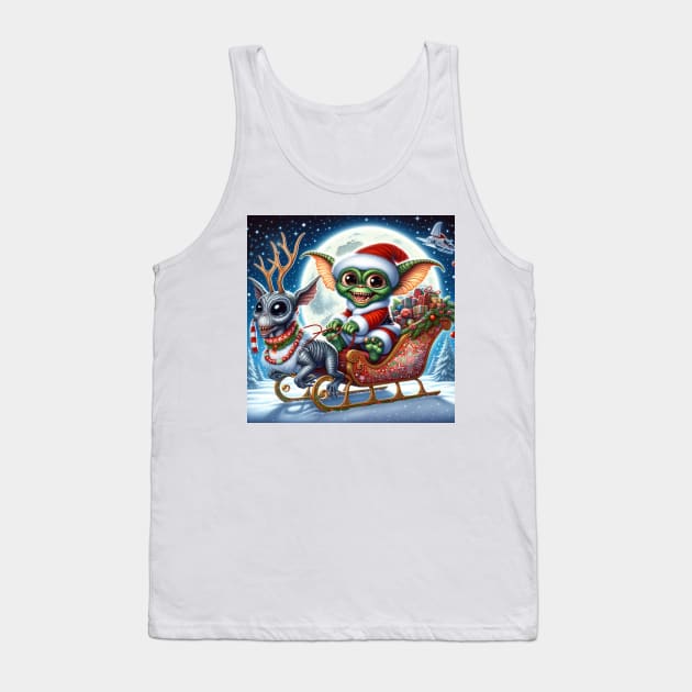 Christmas Gremlin and Alien Tank Top by TooplesArt